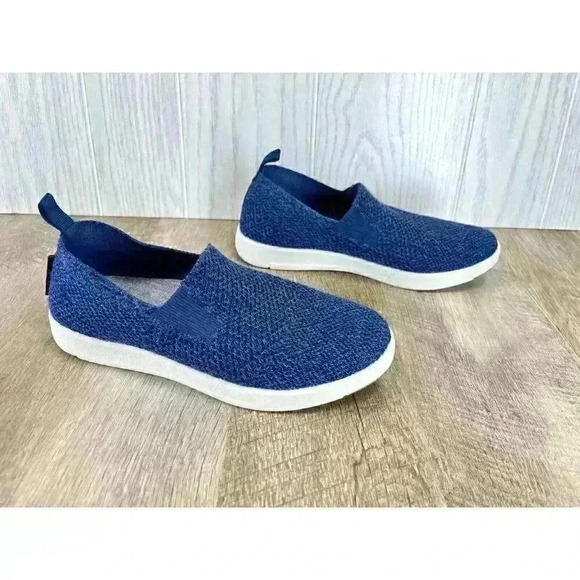 Woolloomooloo Shoes Suffolk US 6 EU 36 Merino Wool NO WEAR Comfort Navy Slip On - Picture 3 of 9